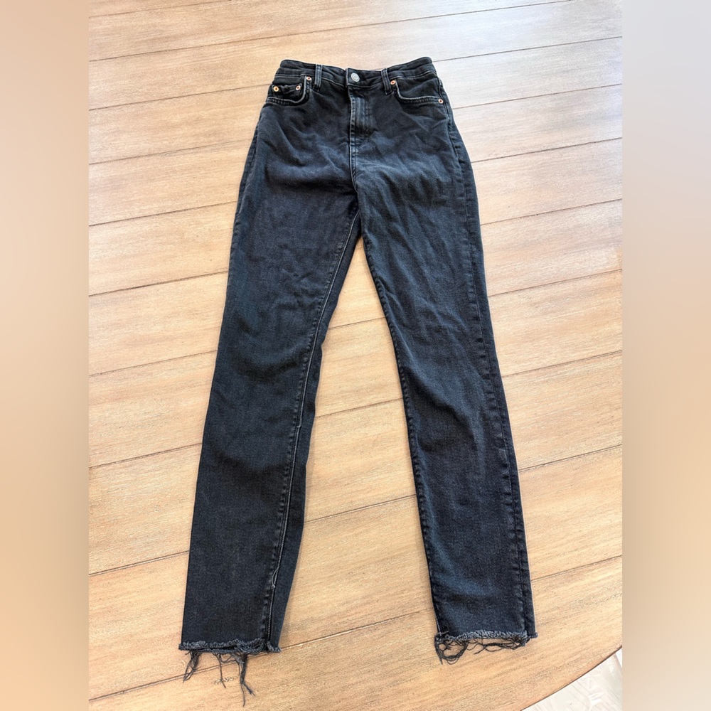 Zara Jeans - super high rise - black wash - US size 6